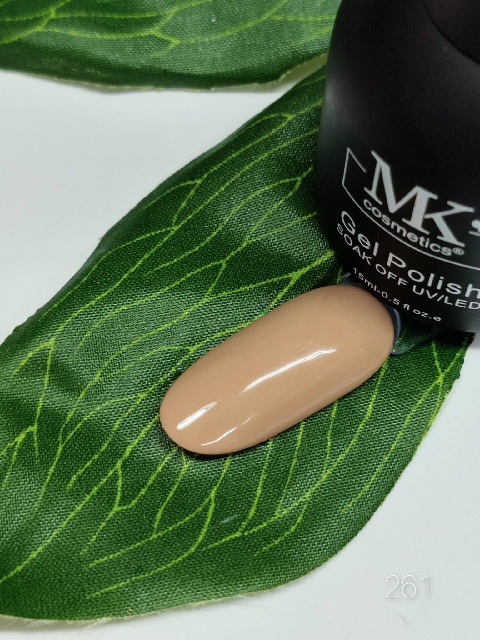 Ημιμόνιμο βερνίκι ΜΚ Ν261 καφέ nude 15ml - Image 2